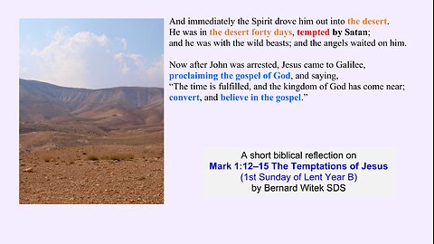 Mark 1:12–15 The Temptations of Jesus