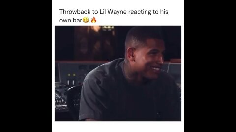 Lil Wayne’s reaction to his own bar is hilarious 🤣