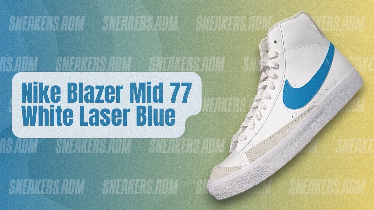 Nike Blazer Mid 77 White Laser Blue (GS) - DA4086-107 - @SneakersADM