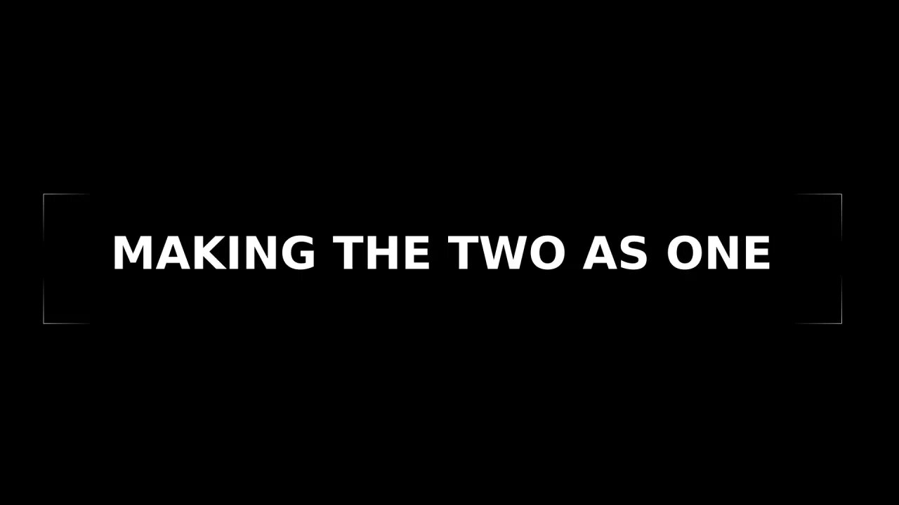 Morning Musings # 124 - MAKING THE TWO AS ONE - Jesus also had to overcome "separation" identity.