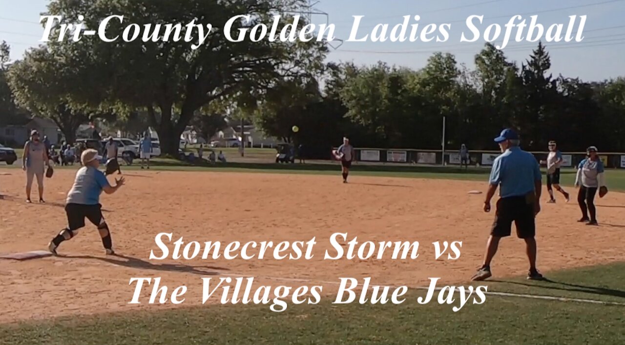 Stonecrest Storm vs The Villages Blue Jays 3/15/2024 Tri-County Golden Ladies Softball Game 2