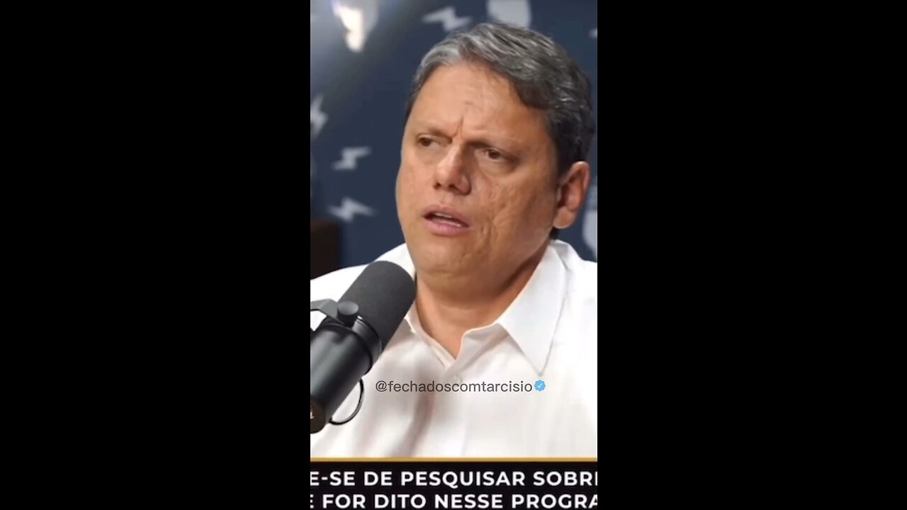 Tarcísio explicando porque abandonou a esquerda PT