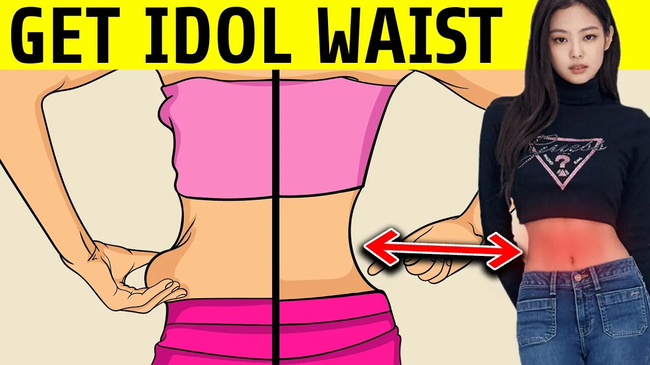 Workout To Get Smaller Kpop Idol Waist (Jennie, Lisa, Rose, Blackpink)