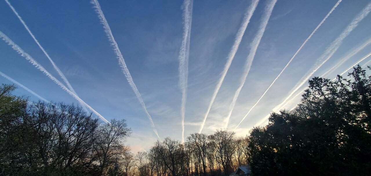 Easter Sunday Chemtrails at Sunrise