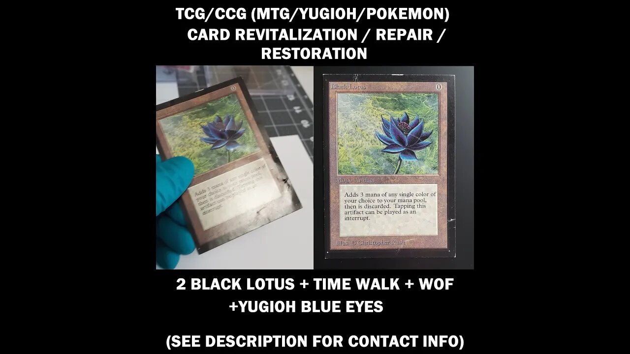 JUNE MTG/YUGIOH CARD MAJOR MONEY CARDS REVITALIZATION / RESTORATION / REPAIR #BLACKLOTUS #TIMEWALK+