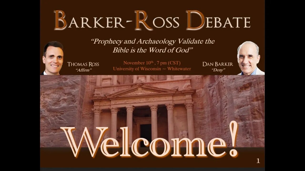 Dan Barker / Thomas Ross Debate: Bible Prophecy and Archaeology (part 2 of 2)