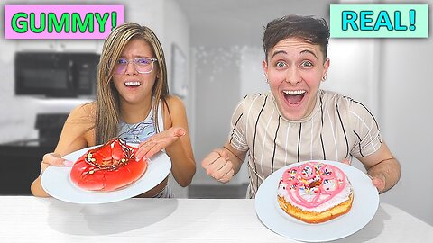 REAL FOOD VS GUMMY FOOD CHALLENGE!