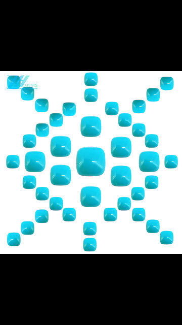 Natural turquoise 6*6mm square shape cabochon for Jewelry Making Fashion Design 20231221-05
