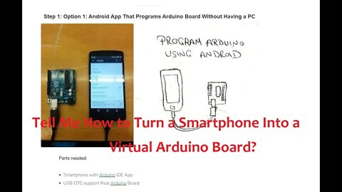 Tell Me How to Turn a Smartphone Into a Virtual Arduino Board?