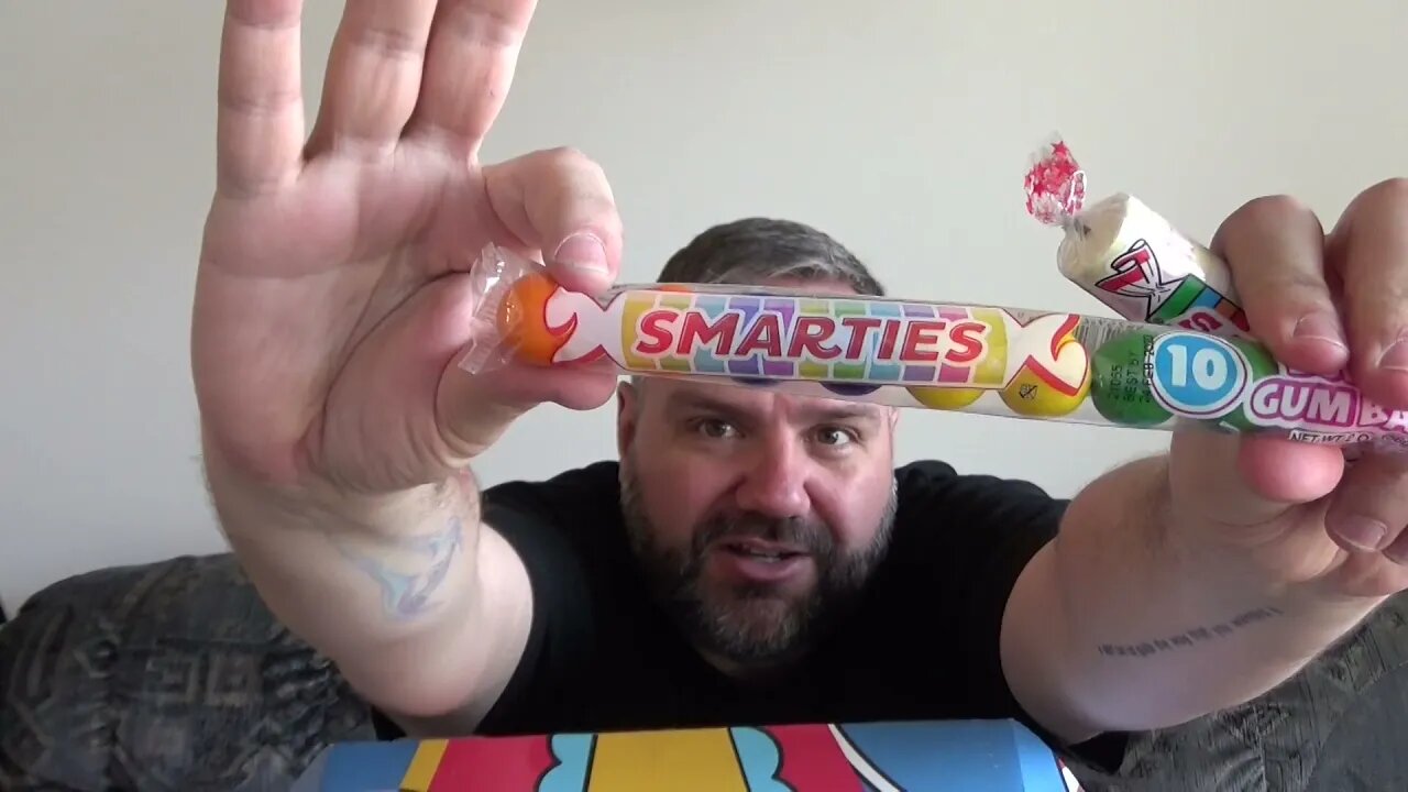 Jay opens and eats the April 2021 Candy Funhouse Subscription box