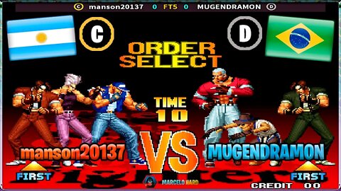 The King of Fighters '97 (manson20137 Vs. MUGENDRAMON) [Argentina Vs. Brazil]