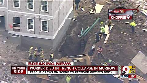 One person dead in Morrow trench collapse, Warren County officials say