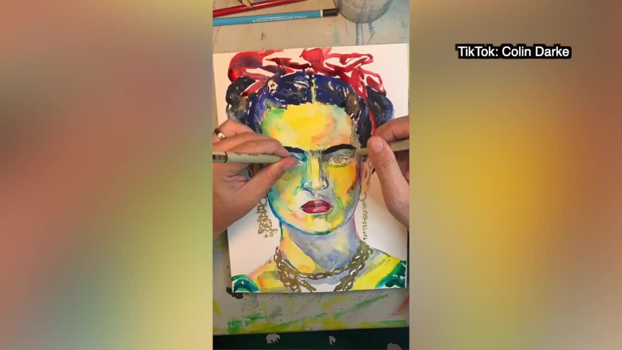 Michigan artist, lawyer sparks creativity with his ambidextrous art on TikTok