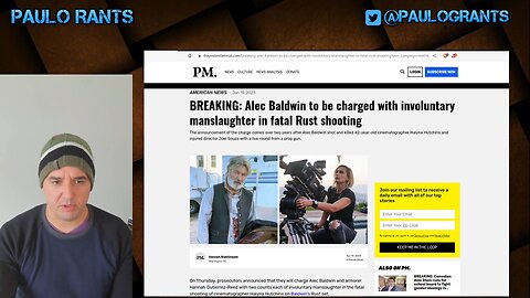 Alec Baldwin to be Charged