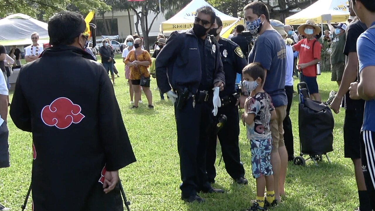 1 Year Anniversary of Covid Restriction Police Abuse at Kapiolani Park