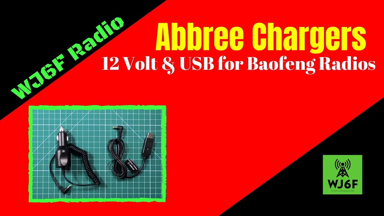 Abbree Portable 12 Volt and USB Chargers For Baofeng Radios