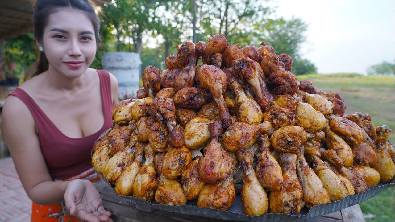 Cook chicken leg crispy with chili recipe and eat - Amazing cooking