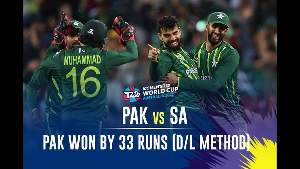 Pakistan vs South Africa (first innings)Very thrilling match