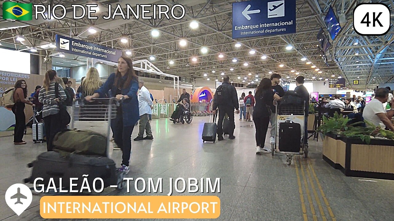 🇧🇷 Walking GALEÃO - TOM JOBIM International Airport ✈️Departures/Partidas | Rio de Janeiro【 4K 】 ⁶⁰