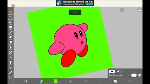 Kirby draw on ibis sketching app from play store