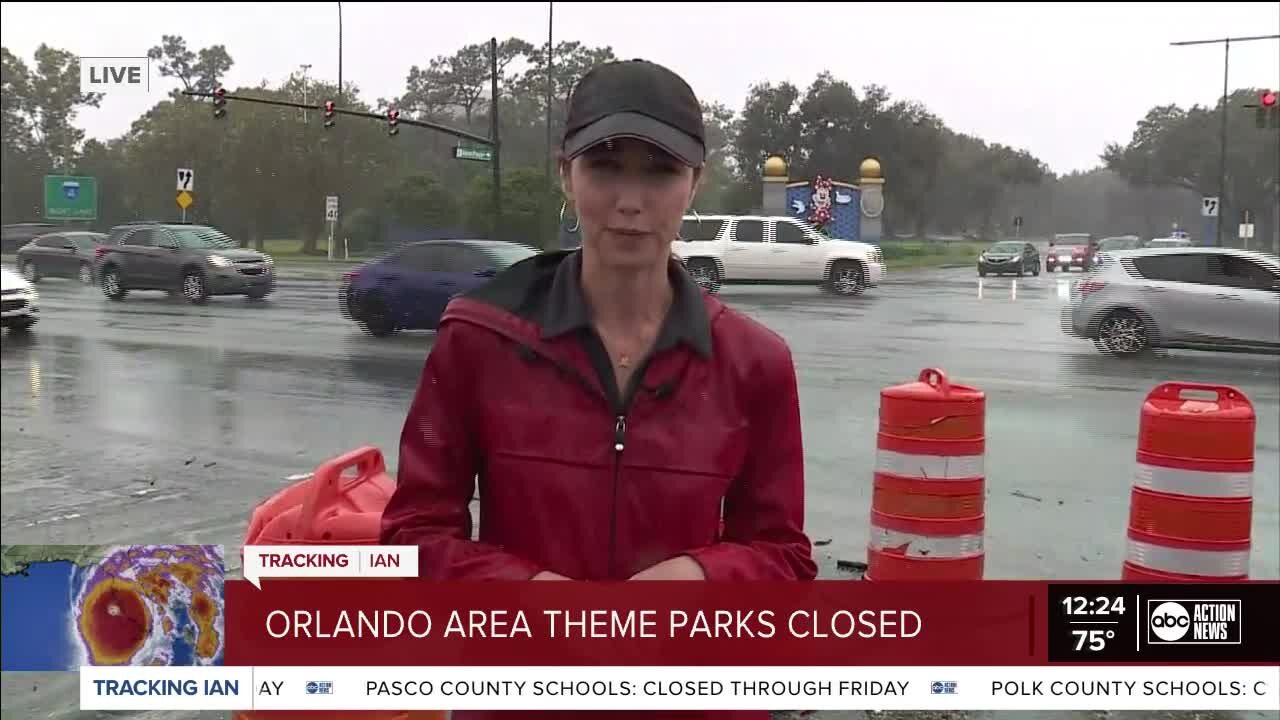 Katie Lagrone in Orange County | The Orlando area theme parks are closed due to Hurricane Ian.