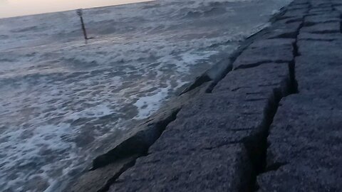 Walking out on the jetty