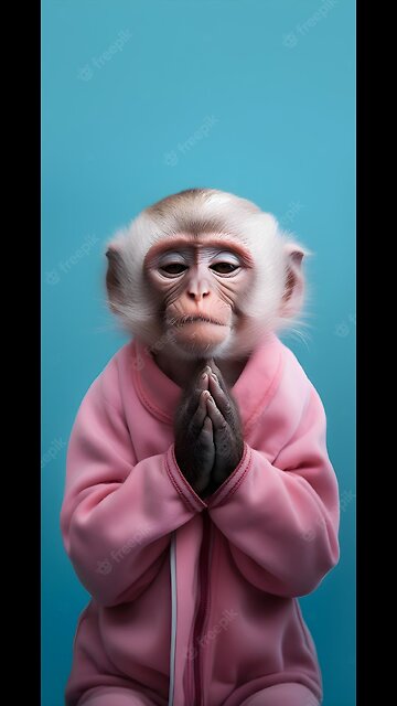 Carton girls party monkey