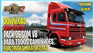 PACK DE SOM V8 SOM DOS FREIOS BUZINA MOD TOP PARA EURO TRUCK SIMULATOR 2 MODS ETS2 1.42