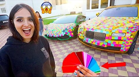 I COVERED MY SISTERS LAMBORGHINI *STICKY NOTE PRANK*