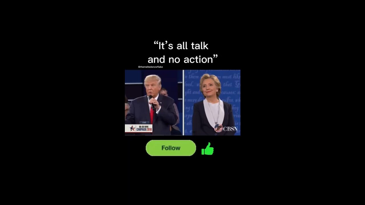 “It’s all talk and no action” Donald Trump