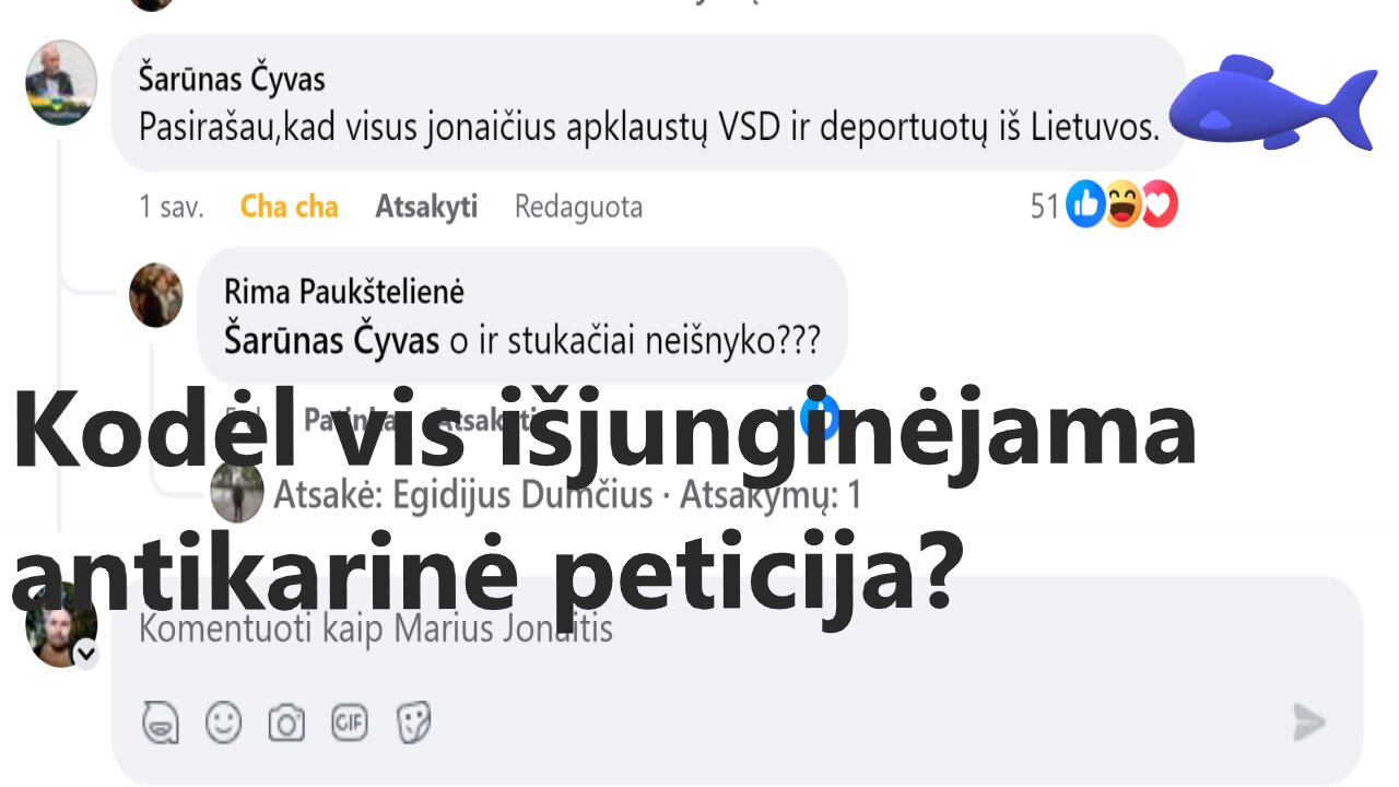 Kodėl vis išjunginėjama antikarinė peticija?