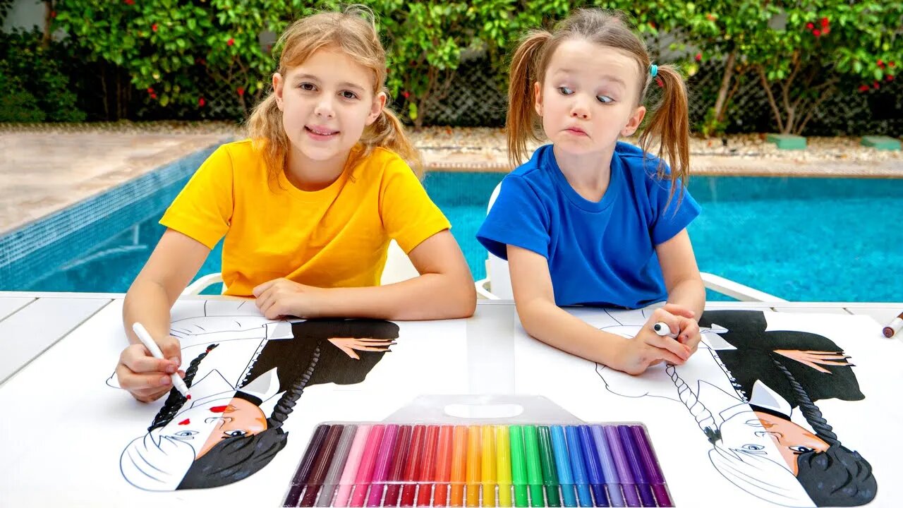 Five Kids Copying each other Challenge 24 hours