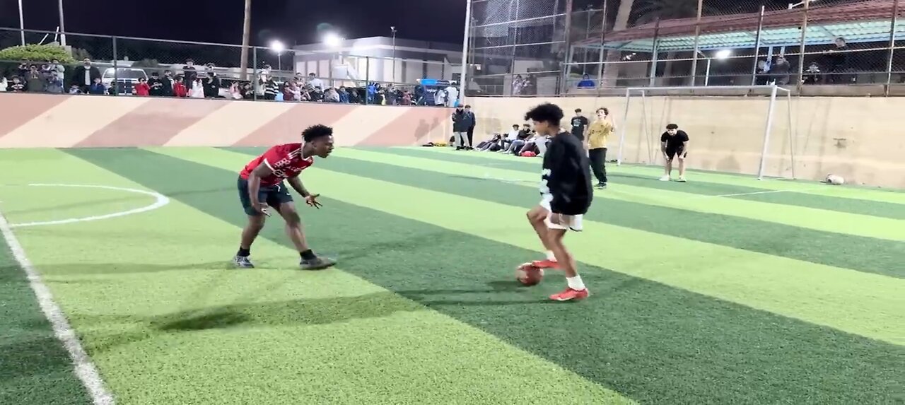 Ishowspeed playing football match with Ronaldo son