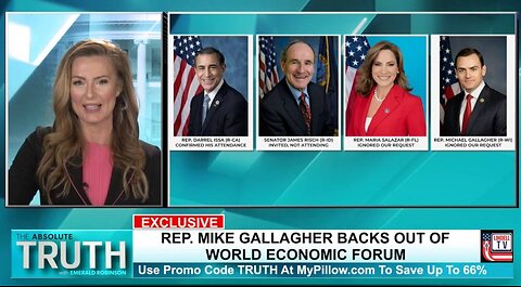 EXCLUSIVE: REP. MIKE GALLAGHER BACKS OUT OF WORLD ECONOMIC FORUM