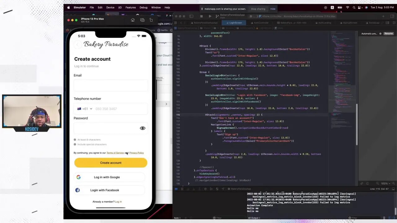 Bakery Paradise App with Swiftui (Authentication): DevStation Episode 7