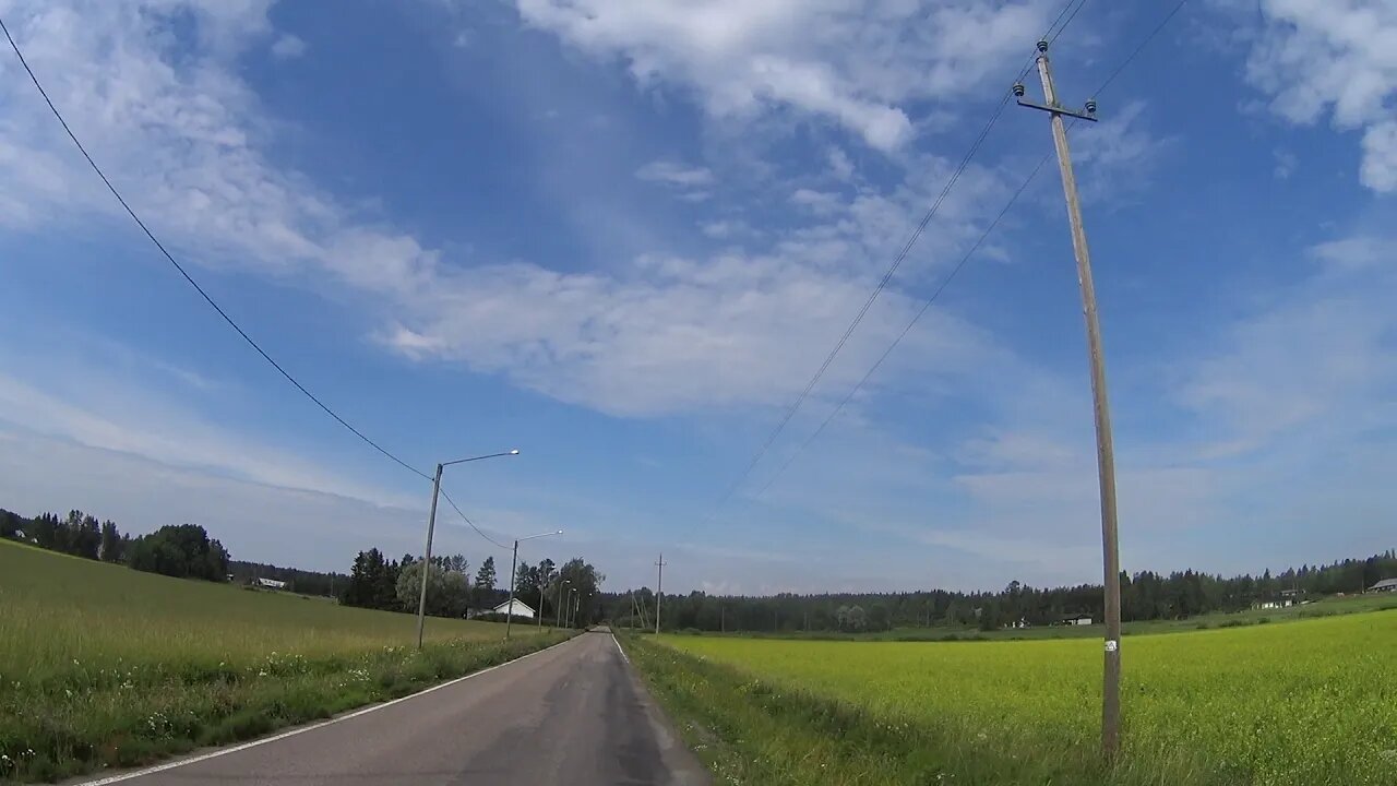 Cycling at rural area south Finland 20.7.2020