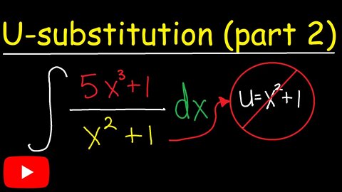 polynomial division + u sub integral (Jae Academy)