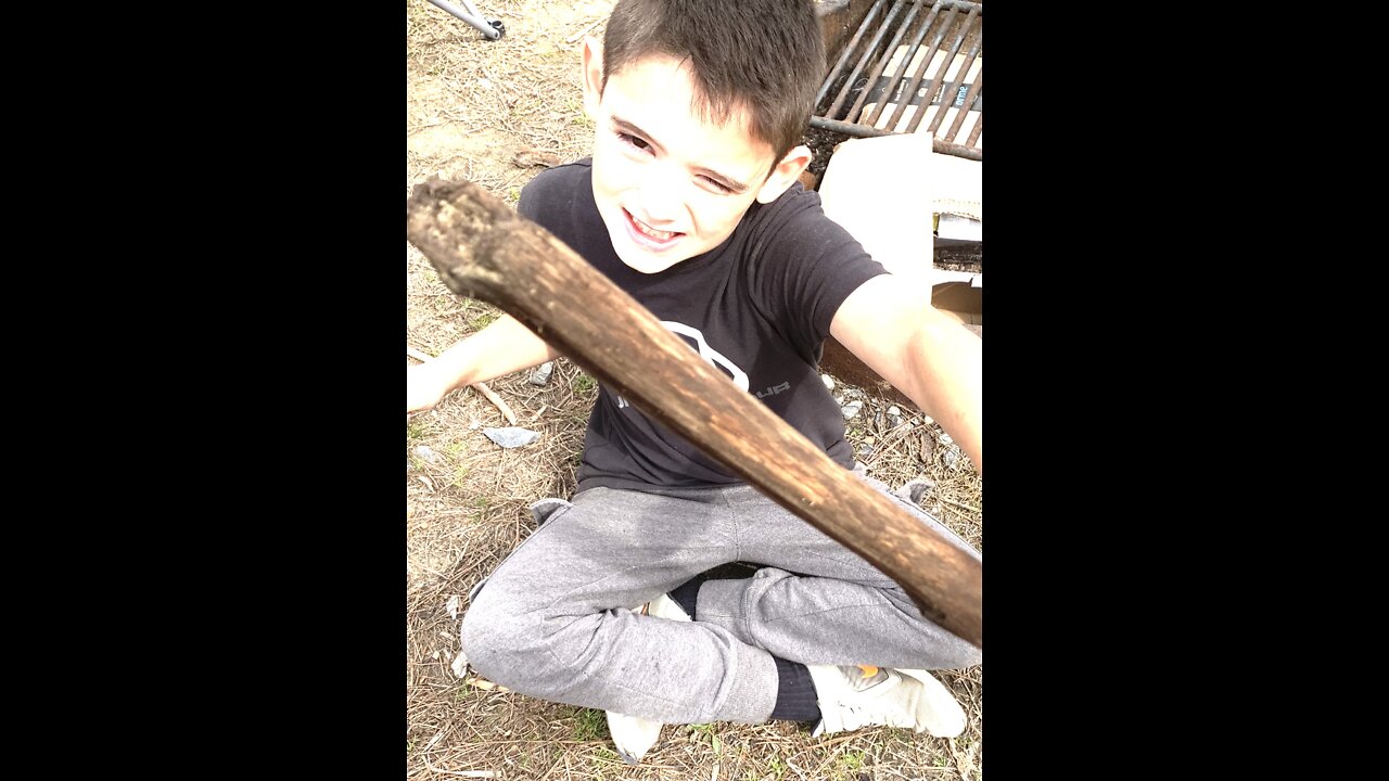 Whittling a stick￼￼