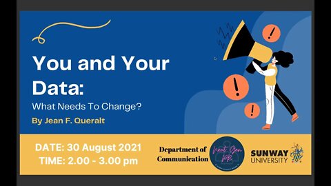 Webinar - You and Your Data: What needs to change?