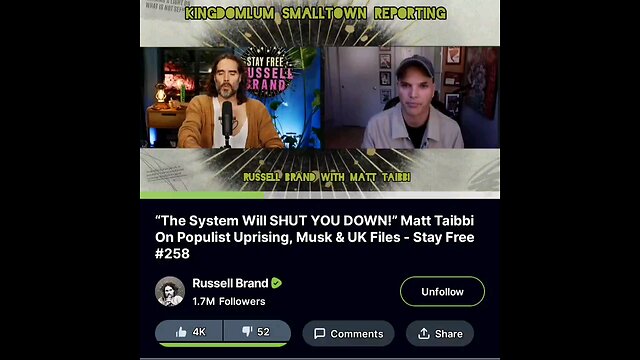 Russell Brand with Matt Taibbi on the internet then vs. now