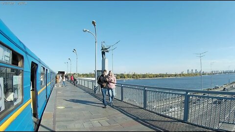 Dnipro Metro Station Train Bridge Ukraine #Shorts