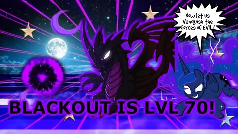 Blackout is Level 70, takes on enemy Skylanders in PvP and the lvl 8 Magic Destroyer