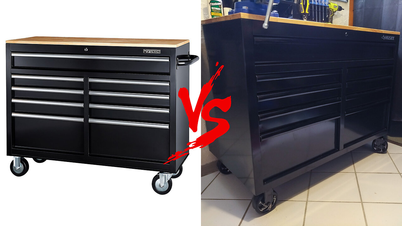 Yukon Vs Husky Tool Chest Comparison (Harbor Freight vs Home Depot) (4K)