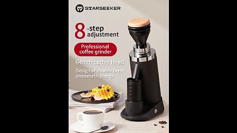 STARSEEKER Electric Coffee Grinder 64MM Titanium Alloy Flat Titanium