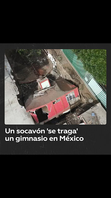 Un gimnasio se hunde en la Ciudad de México por un enorme socavón