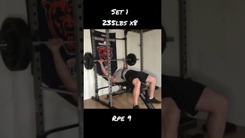 235 x5 bench press #shorts