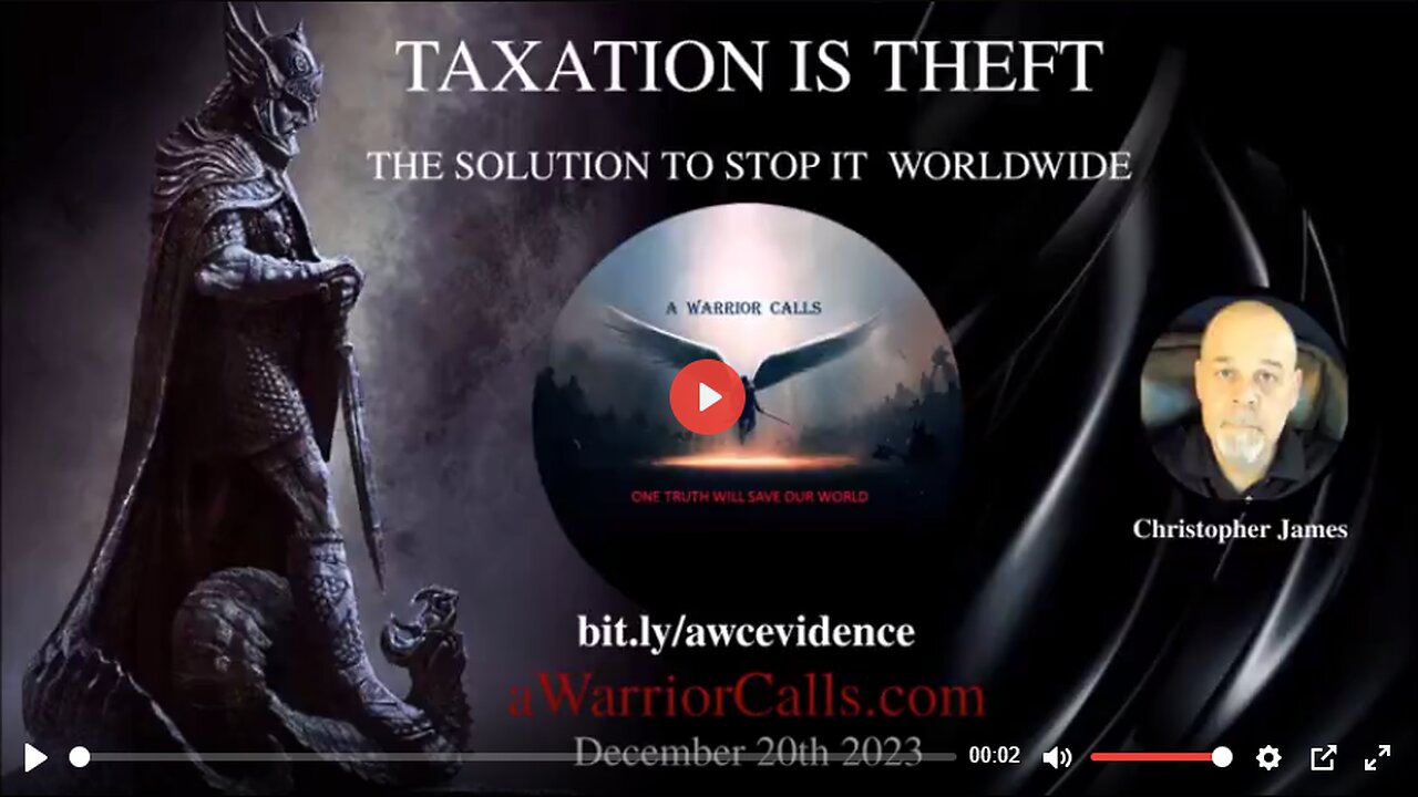 THIS IS A MUST WATCH VIDEO ABOUT TAXATION & LEGAL VS LAWFUL - By Christopher James