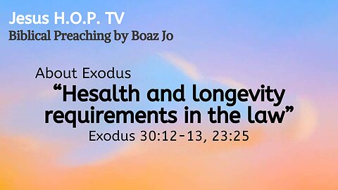 "Health and longevity requirements in the law" - Boaz Jo