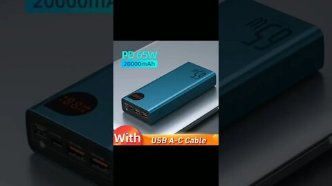 Baseus 65W Power Bank 30000mAh/20000mAh PD Powerbank Charger For Smartphone Laptop Tablet