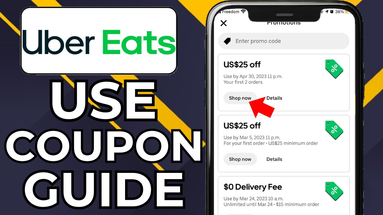 HOW TO USE UBER EATS COUPON